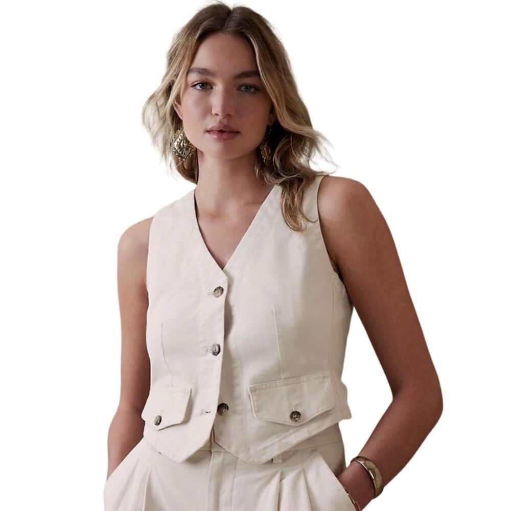 Banana Republic Authentic Chino Vest Sz 6